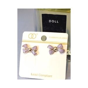 LILAC BOW POST EARRINGS #312